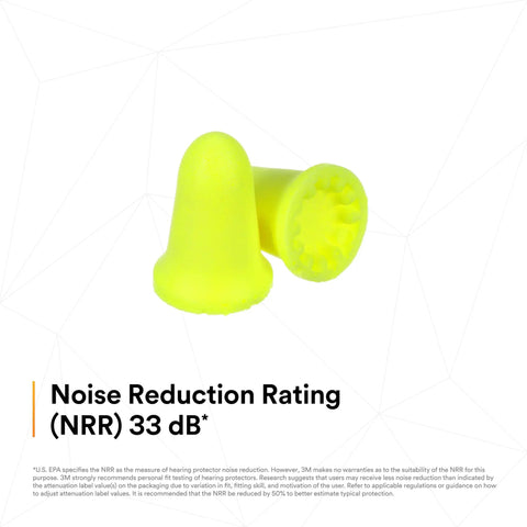 Heavy Duty Foam Ear Plugs For All Day Comfort Uncorded Disposable NRR 33 Ear Protection For Drilling Grinding Machining