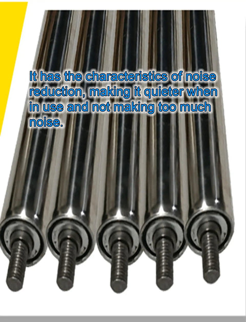 Unpowered Slide Conveyor Roller Set Stainless Steel Replacement Rollers In 1 Inch 1.5 Inch And 2 Inch Diameters Easy Install With Retractable Spring Bearings Low Noise For Factory Conveyors, stainless rollers