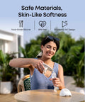 Heated Wearable Breast Pump With App Control For Hands Free Pumping Thirty Percent More Output HeatFlow Technology Delivers Spa Like Warmth And Clog Prevention For Busy Moms On The Go, BPA-free silicone pump