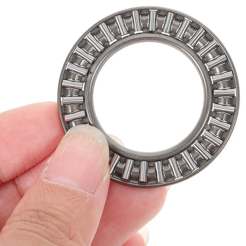 Kickin It Hard 4 Sets Thrust Needle Roller Bearing With Washer Kit Flat Single Direction Industrial Axial Roller Replacement Fit AXK2542 Transmission Handling Heavy Loads Zero Drama Cuts Friction Low Suppresses Noise For Top Shelf Performance, steel bearing in hand