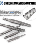 11 Piece Screw Extractor Set For Broken Screws And Bolts Metric Easy Out With Reverse Drill Bits Left Hand Drill Compatibility