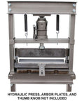 Front view of Off Road 20 Ton Press Brake Heavy Duty DIY Builder Kit for metalworking sheet metal bending projects.