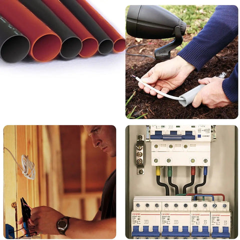 Marine Grade Heat Shrink Tubing Kit With Adhesive Lined Waterproof 280 Piece Assortment Pro Grade Three To One Shrink Ratio Black And Red