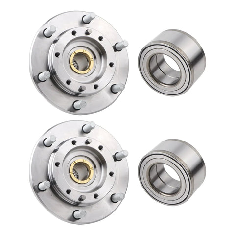 Image of Front Wheel Hub Bearing Assembly Set For Toyota Tacoma 1995-2004 4WD, Fits 2.4L 2.7L 3.4L, Two Pack, Direct Replacement.