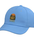 Light Blue Printed Baseball Hat For Outdoor Adventures And Travel Adjustable Five Panel Cap For RV Camping And Nature Enthusiasts One Size