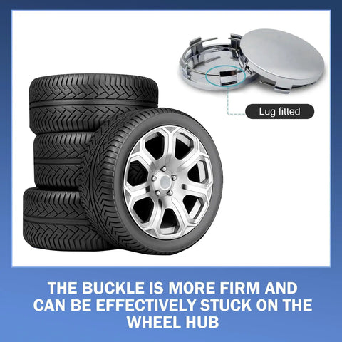 Four Pcs Car Wheel Center Caps 60mm Outer Diameter 56mm Inner Diameter Universal Fit For SUV Sedan Truck ABS Snap In Hub Caps Rust Proof Anti Fall Off Slick Silver Finish