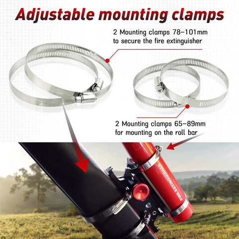 Universal Quick Release Roll Bar Fire Extinguisher Mount Bracket One Hand Grab Feature For Offroad Vehicles Dead Simple Install And Rock Solid Secure Mount