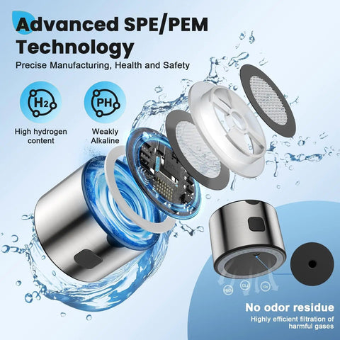 Portable 460ml Hydrogen Water Bottle Generator with Advanced SPE PEM Tech, ionizer components and high hydrogen content