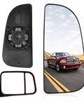 Ram Passenger Right Side Lower Mirror Glass Replacement For 2010-2020 Dodge Ram 1500 2500 3500 4500 5500 Towing Model Convex Glass With Bracket Easy Install Direct Replacement showing mirror glass, bracket, and fit illustration