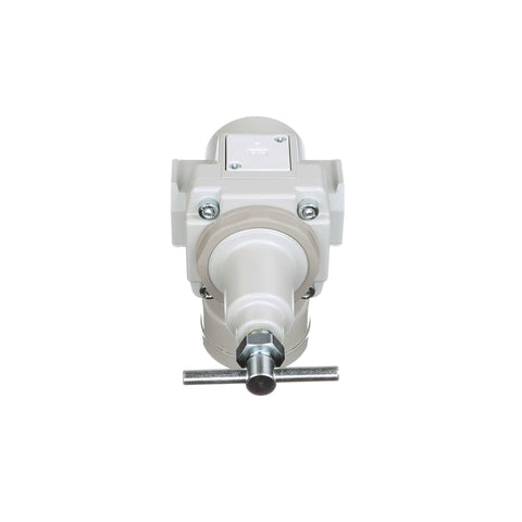 Top view of SAR400T-N04BG 1/2 Inch NPT Compressed Air Regulator with T Handle, Gauge and Bracket, Relieving Knob Control