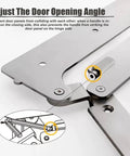 Adjustable angle feature of 180 Degree Swing Fold Door Hardware with stainless steel design for easy door operation.