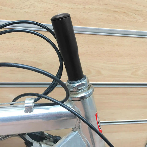 Quill Stem Riser Adapter for Bikes Aluminum 6061 With Polished Finish elevating handlebar height on a bike frame