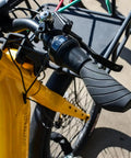 Ergonomic Shifty Grip Set For One By Front Crank With Twist Shift Or Gripshift, Left Side 132Mm Closed End Grips on yellow bike