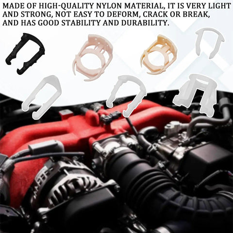 Fuel Line Retainer Clips Three Eighths And Five Sixteenths Inch Nylon Gas Tank Repair Kit with engine bay background