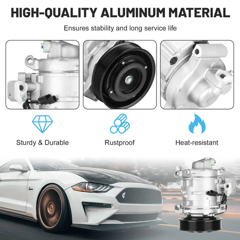 Top Shelf Ac Air Conditioner Compressor With Clutch Kit For Honda Accord Plus Crosstour Two Point Four Liter L4 Engine high-quality aluminum material
