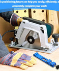 Adjustable Base Guide For Circular Saws, Precision Saw Guide Rail for Wood and Tile Cuts in use with electric saw