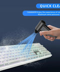 Cordless Air Duster 150000 RPM Turbo Power Mini Handheld Blower cleaning keyboard with dust spray