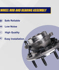 Front Wheel Bearing And Hub Assembly 515145 Compatible With 2011 2020 Chevy Silverado 2500HD 3500HD And GMC Sierra 2500HD 3500HD Front 4WD 8 Lug ABS Ready Replacement