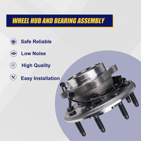 Front Wheel Bearing And Hub Assembly 515145 Compatible With 2011 2020 Chevy Silverado 2500HD 3500HD And GMC Sierra 2500HD 3500HD Front 4WD 8 Lug ABS Ready Replacement