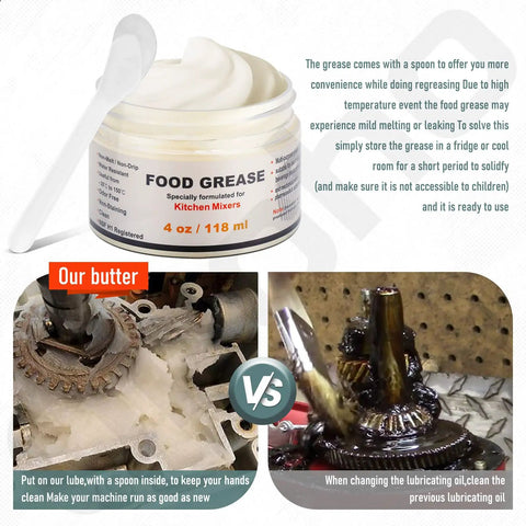 4 Oz Food Grade Grease For Stand Mixers Universal Fit Keeps Your Mixer Running Smooth And Extends Lifespan With Included Gasket