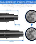 1.25 Inch Extendable Camera Adapter For Prime Focus Or Eyepiece Projection Astrophotography With Refractors And Reflector Telescopes Threaded For Standard 1.25 Inch Astronomy Filters shown with sliding barrel design and moon images