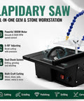1800W Bench Lapidary Saw Kickass Rock Polisher With 5500Rpm Copper Motor And Adjustable Angle Guard With Flexible Shaft for stone cutting.