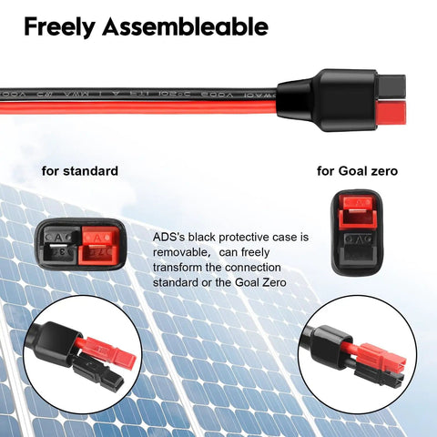 10AWG Anderson Y Splitter Cable For Solar Panels And Portable Power Stations Branch Parallel Adapter Connector Copper Wire