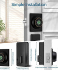Smart Fingerprint Deadbolt With App Bluetooth For Front Door Keyless Entry Lock 0.3 Second Unlock Biometric 360 Degree ID