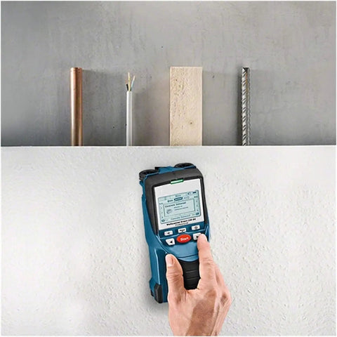 Nail Your Next Home Project Straight Up With This Hella Reliable Wall Scanner And Metal Detector featuring a user scanning a wall.