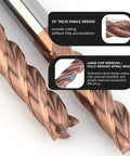 Three Sixteenth Inch Carbide Square End Mill, Four Flute TiSiN Coated End Milling Bit For Hardened Steel And Alloy Steels, HRC55