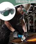 Heavy Duty Welding Safety Glasses With Wrap Around Anti Glare Arc Lens And Comfortable Ergonomic Eye Protection Goggles Built Different for grinding and solder work.