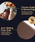 Non Slip Furniture Pads For Hardwood Floors 4x4 Inch Square Rubber Caster Cups with ribbed design
