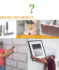 Collage showing usage of 60 Pack Hollow Wall Anchors With Screws For Concrete And Drywall Heavy Duty Steel Expansion Bolts Zinc Plated