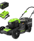 40V Cordless Push Lawn Mower With 21 Inch Steel Deck, 5Ah Battery And Charger, Quiet Brushless Motor For No Gas Yard Work, Long Run Time Up To 60 Minutes On Mixed Grass; mower with battery and charger