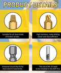Heavy Duty Screw Extractor Set With Titanium HSS 6542 Bits For Getting Rid Of Broken Bolts, Rusted Screws, And Stripped Nuts