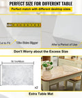 Clear 24 By 60 Inch Table Protector 1.5mm Thick PVC Desk Mat installed on a wooden table, showing cut to fit feature.