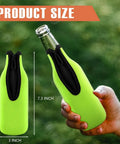 Insulated Beer Bottle Koozies Set Of Four Color Covers Keeps Drinks Cold And Hands Warm With Thick Neoprene And Stitched Edges Zip Up Bottle Jackets Enclosed Bottom For Regular 12 Oz Bottles shown on a 12 oz bottle