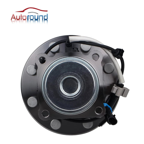 Top view of Chevy Express And GMC Savana Front Wheel Hub And Bearing Assembly 8 Lug With ABS For 2003 To 2017 Vans