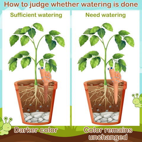 Six Pack Ceramic Water Sensor Set For Plants Moisture Monitor And Humidity Meter Cute Garden Decor For Potted Plants And Houseplants Easy Plant Care Tool Great Gift For Garden Lovers, ceramic snail sensor in pot