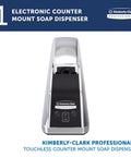 Touchless Counter Mount Soap And Hand Sanitizer Dispenser In Chrome With 1.5 L Capacity, front view of sleek dispenser