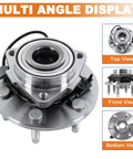 Beefed-Up Front Wheel Hub Bearing Assembly Pair For 4WD Only With ABS Fits 2007-2014 Cadillac Escalade 2007-2013 Chevy Silverado 1500 And 2007-2013 GMC Sierra 1500 6 Lug Bearing Steel ABS Sensor Included For Rugged Reliable Rides