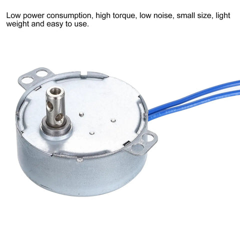 Go-To Small Synchronous Motor 100-127V AC 30-36 RPM Gear Motor 4W With CW CCW Shaft Rotation 0.8 kgf cm
