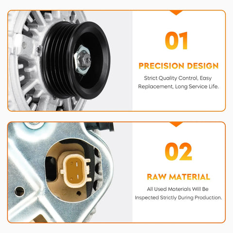 Alternator Replacement For Jeep TJ 4.0L 2000 And Wrangler 4.0L 2000 81 Amp 12V CW Rotation S6 Pulley ER Regulator Premium Quality