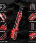 Three Eighths Inch Cordless Ratchet Wrench Set With Brushless Motor Delivers 88 Ft Lbs Torque At 500 RPM On A 20V Battery with LED light