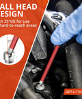 18 Piece Magnetic Allen Key Set With Ball End Hex Keys And Torque Handle used in tight engine space with 25-degree tilt.