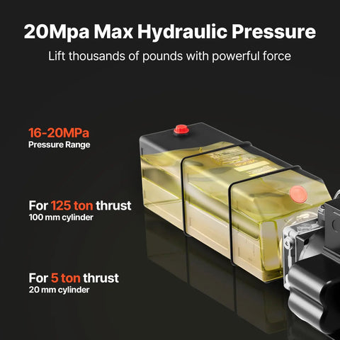 Beefy 15 Quart Hydraulic Pump With 3450 RPM Hydraulic Motor For Car Lift And Portable Vehicle Lift 208 230 Volt 2HP Single Phase Dump Trailer Auto Lift