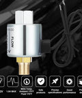 12V Solenoid Valve For LPG Propane 1/4 NPT Inlet Outlet 180 Degree Lock Off Liquid Vapor Gas Stainless Steel