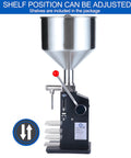 Top Notch Manual Bottle Filler Machine For Hydrating Serums And Viscous Lotions 5 To 55 Ml Capacity with adjustable funnel.