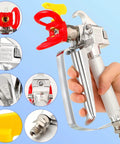 Straight Up Solid Airless Paint Spray Gun Replacement Parts Kit Featuring 3600 Psi Power and Reversible 517 Yellow Tips with Red guard and swivel thread.