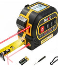 Laser Tape Measure 4 In 1 With 196 Ft Laser Distance Meter And 16 Ft Manual Tape Cross Line Laser Magnetic Base Pro Grade Quick Measurements For Home Renos And The Jobsite, 16 ft tape extended